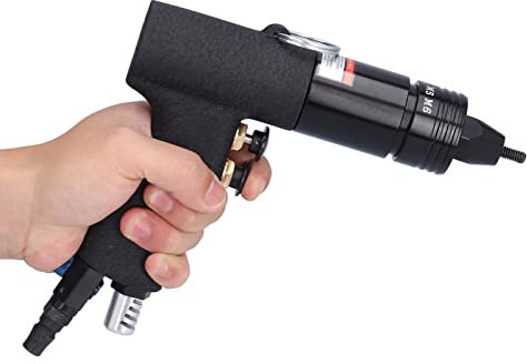 Brilluxa Remachadora de Tuercas de Aire Máquina Remachadora neumática portátil Cabezales 3/16 1/4 Remachadora neumática estándar británica KV‑802BA Herramienta de remachado Industrial