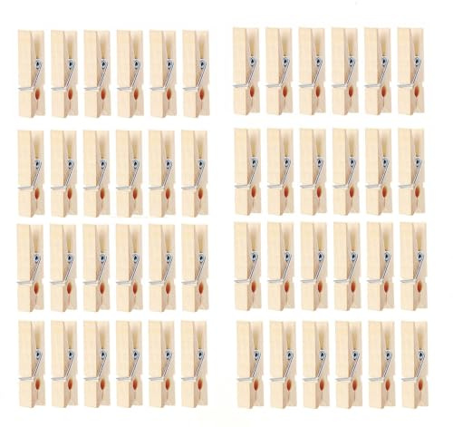 Mollette di Legno Naturale, Clip per Foto, Mini Mollette di Bucato, Mini Clip Legno per Decorazioni, Chiusura Sacchetti Foto Biglietti Scrapbooking Matrimonio Feste (LEGNO, 90PCS X 25MM)