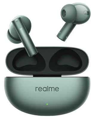 realme Earphone Wireless Buds Air 6, Alta resolución de Nivel Profesional, Auricular de 12,4 mm para Graves Profundos, reducción Activa del Ruido Inteligente de 50 dB,Verde