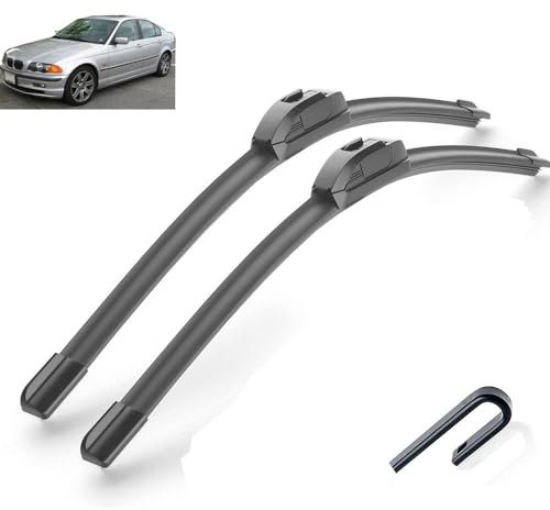 Sustitución de limpiaparabrisas Compatible con BMW Serie 3 E36 318 320 323 325 M3 Escobillas limpiaparabrisas delanteras Cepillos Cortadores Accesorios UJ Hook Limpiaparabrisas de coche(Left Hand Driv