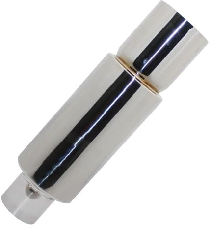 Auspuffrohr Universal Auto Auspuffrohr Schalldämpfer Endrohr Edelstahl Schnittstelle 51 57 63MM 76mm Auspuffanlage Ende Auspuff Endrohr(007 Silver 57mm)