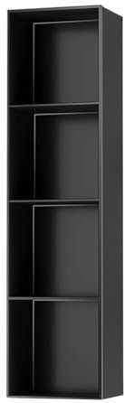 lyxamjrzyp Nicchia in Acciaio Inossidabile Porta Detersivi, Nicchia Incassata, Organizer da Parete per Bagno, Soggiorno, Cucina, Nero Opaco(4 Tier)