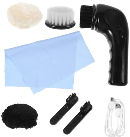 SOIMISS Kit De Brosse À Chaussures Rechargeable - Cireuse À Chaussures Électrique pour Lentretien des Chaussures en Cuir avec Brosse Kit De Cirage Et Brosse De Nettoyage