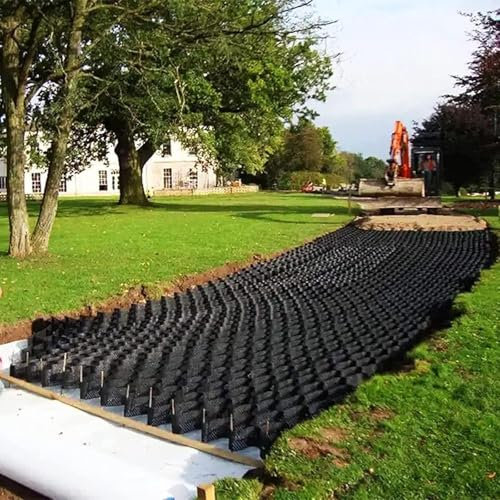 AlléE GéOgrille De 5 cm, Grille Stabilisatrice De Gravier Extensible Et Pliable, Stabilisateur Grille Sol GéO-Cellulaire Robuste pour Parkings ExtéRieurs, AlléEs Jardin(5x8m(16.5x26ft))