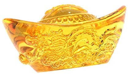Cabilock Kristall Citrin Yuan Bao Feng Shui Dekoration Chinesische Glücksbringer Figur Für Zuhause Büro Geschenk Feng Shui Reichtum Ornament