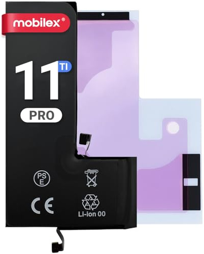 MOBILEX® Batterie Compatible avec iPhone 11 Pro | 3300mAh - OEM | Batterie Interne de Remplacement avec adhésif | Puce TI | Capacité d’Origine