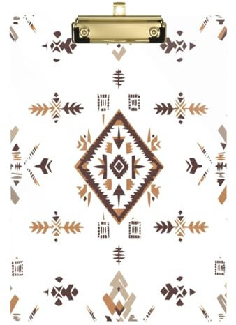 JUMBEAR Planchette à pince murale amérindienne - 31,8 x 22,9 cm - Format A4 - Format lettre standard - Avec clip en métal - Pour infirmières, étudiants, bureau