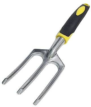 Abaodam Outil De Jardinage Râteau à Main Fourche Plantation pour Fleur Légume Pot Plante Bonsaï Travail Espaces Restreints Prise Ferme Fatigue Mains Poignets Sols Difficiles Aérer