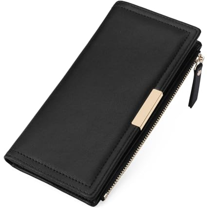 BVEOGMRO Slim Women's Wallet Ladies Credit Card Holder Bifold RFID Blocking