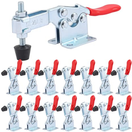 Biugaaufai 15 Packs GH-225D 500lbs Holding Capacity Toggle Clamps, Quick-Release Horizontal Toggle Clamp, 225D Horizontal Toggle Clamps For Woodworking, Welding, Drill Press, Mechanic
