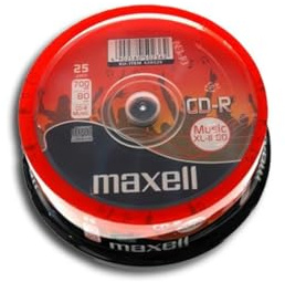 Protected CD-R 80 Maxell 52x Audio 25er Cakebox