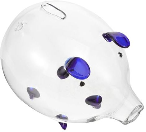 CIYODO Hucha Cerdito de Transparente Alcancía Decorativa Artesanal para Niñas Bote de Adorable y Estable para