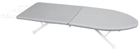 FANSHINUO Asse da stiro compatta pieghevole in legno per casa, ufficio, viaggi, portatile, robusto, con piedini antiscivolo, facile da riporre