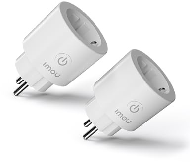 Imou CE2P Matter Presa Smart WiFi, WiFi Intelligente Smart Plug con Monitoraggio dell'Energia, Monitor del Consumo Elettrico, Controllo Vocale/Remoto, Compatibile con Alexa/Google, 2 Pezzi