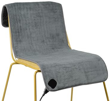 Tristar Couverture Chauffante pour Chaise - 110x40 cm - 6 réglages - Arrêt Automatique 90 Min - Télécommande Amovible - Lavable en Machine - Chauffe Rapide - Antidérapante & Réglable - BW-4772
