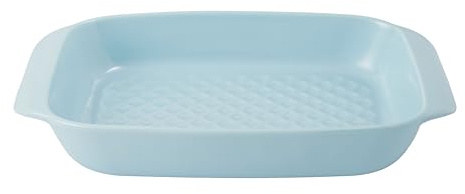 MasterClass Ceramic Roaster with Easy-Grip Handles, 2L Oven-to-Table Roasting Dish, Sky Blue, 30cm