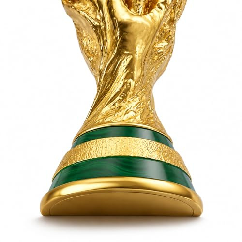 SUNIBAO Replica Trofeo Coppa del Mondo Calcio, Stile Coppa Hercules, Premio Campione in Resina, Souvenir da Collezione per Tifosi, Ufficio Bar Vetrina,21cm