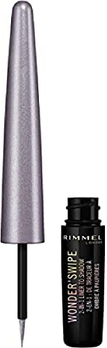 Rimmel - Eyeliner & Ombre à Paupières Wonder'Swipe - Formule 2-en-1 - Longue Tenue, sans transfert - 001 Slay - 1,7ml