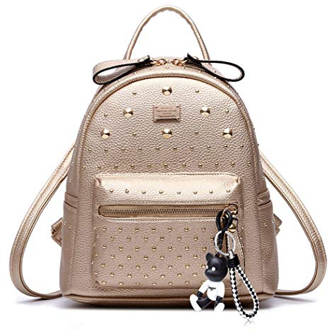 AINUOEY Donna Borse a Zaino Borsa a Zainetto Elegante Tracolla Zaini Firmate Marca Zainetti Antifurto PU pelle 76601 1 pz D'Oro