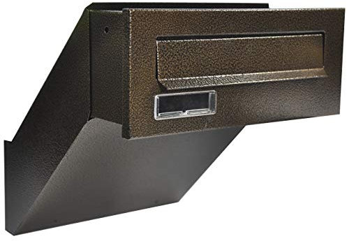 Cassetta postale a incasso: Da installare in una parete, una parete lamiera d'acciaio zincata, verniciata a polvere bronzo antico profondità variabile 260-420 [mm]