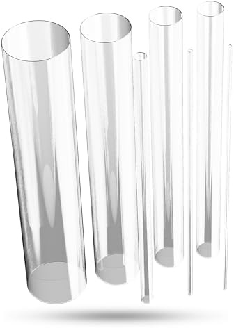 EH Design Acrylrohr – XT Rohr nach Maß (100/94 mm (Ø Außen/Innen) Länge: 1.000 mm) – UV-beständig & Wetterfest – 7x Bruchfester als Glas – Glasrohr für DIY Projekte – Made in DE