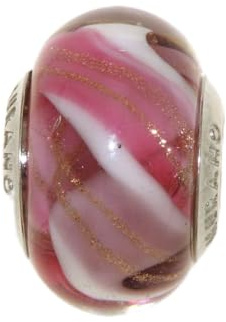 Venetiaurum - Charm en verre original de Murano et argent 925 - Bijou fabriqué en Italie certifié