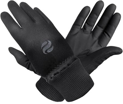 Surprizeshop Paire de gants de golf d'hiver pour femme – Zèbre noir (LARGE) | Paire | Main gauche et droite | Tissu polaire extensible extra chaud avec polyester doux | Paume toutes saisons | Golf |
