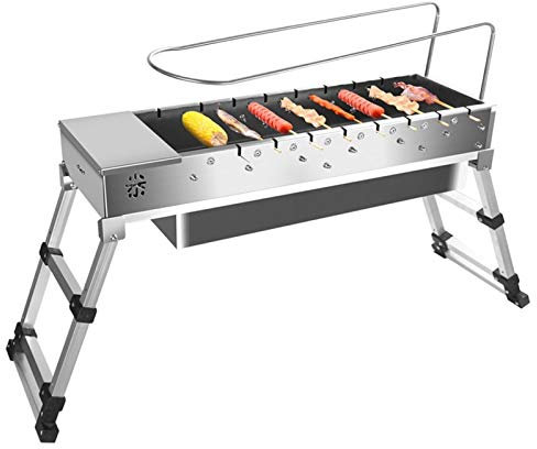 XXXXW Barbacoa Portátil Asador Parrilla de Acero Inoxidable al Aire Libre Plegable Parrilla de carbón de leña portátil Herramienta de Barbacoa Salvaje Parrilla Portátil