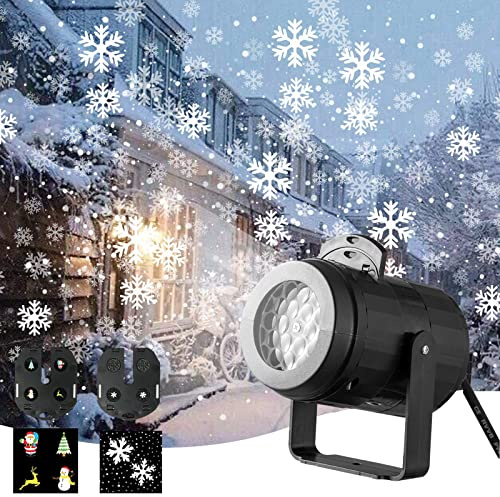 Callenbach Weihnachtsprojektor Lichter und Schneeflockenrotierend für Party und Garten Dekoration
