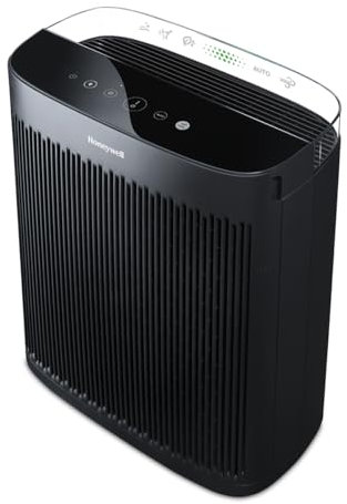 Honeywell HEPA Air Purifier for Home, 1733 Ft² Rooms in 1 hour, Air Quality Indicator, Auto Mode, Reduces Allergens, Dust, Pollen, Smoke, Pet Dander, Odors, Black, HPA5200