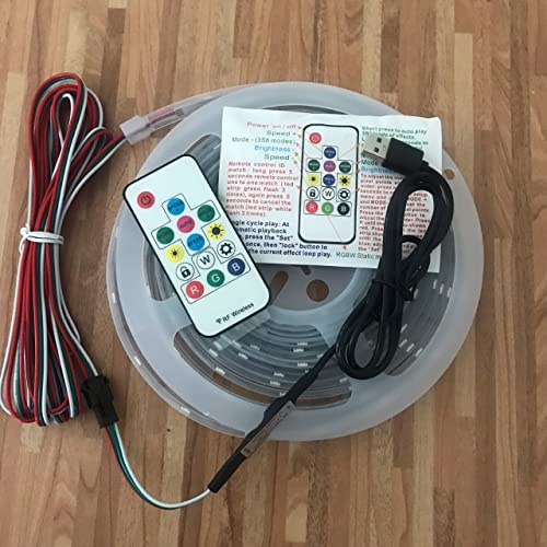 online-leds USB (5V) Digital 5M Dream Chasing Flag Pole Led Strip Light Remote Controlled Caravan Flagpole Lights