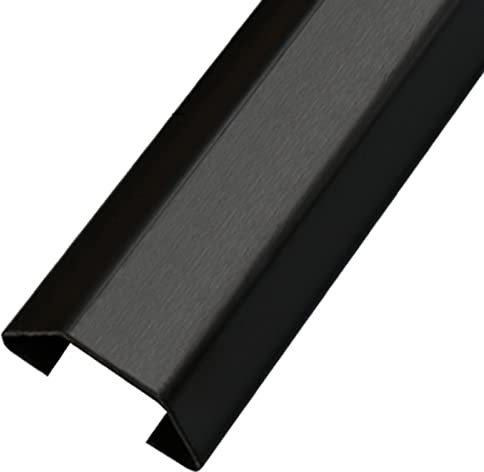 Kabelkanal Kabel Cord Hider Schwarz Gold Silber, Wasserdichter Selbstklebender Kabelkanal Aus Edelstahl, Kabelführung Unter Dem Schreibtisch Für Zuhause/Büros (Color : Black 1m, Size : 10x25x75mm)