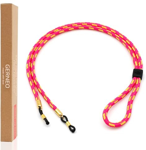 GERNEO® – L'originale – Firenze – fascia per occhiali da sole e occhiali da lettura con supporti in argento – diversi colori – regolabile con cavo e logo