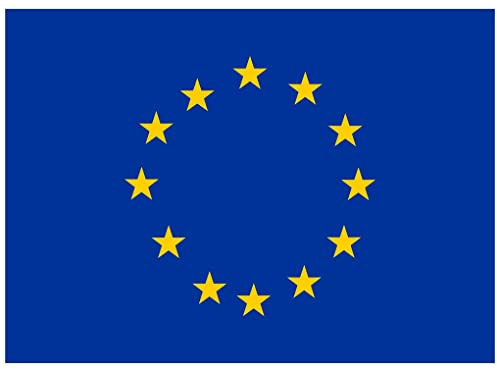 Samunshi® Europa Flagge Aufkleber Fahne - Sticker Auto Fahrrad Motorrad - 10x7cm mehrfarbig