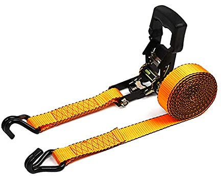 Hochleistungs-Ratschengurt-Set, 800 kg, für PKW, LKW, UTV, Umreifung für LKW (Farbe: Orange, Größe: 25 mm x 10 m), Spanngurte, Ratschensicherung, Windengurte, Ladungssicherungsgurte, (Farbe: Orange