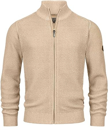 Indicode Hommes INLayton Cardigan | Gilet à col Montant