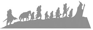 NORTH KAISER Herr der Ringe Metall Wandkunst, LOTR Wand Dekoration, Fellowship of the Ring Wand Schild, Geschenke für Ihn, LOTR Spielzimmer Schild (Silber, 35 x 10 cm)