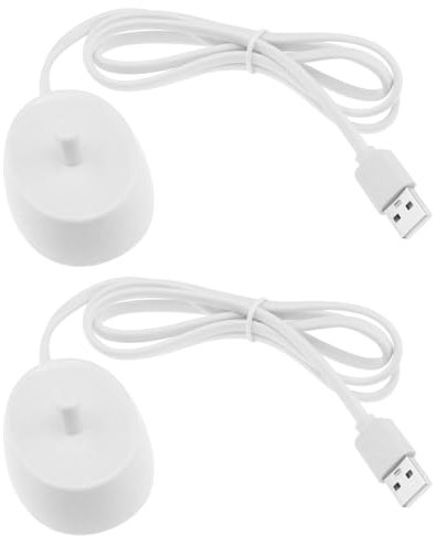 Be In Your Mind 2pcs USB Charger Base Compatible with Braun Oral-B Pro 600/Pro 650/Pro 680/Pro 2500/Pro 2900/Pro 3000/Pro 3500/Pro 3900 Electric Toothbrush Charging Base