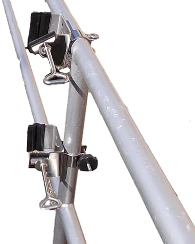 STABIELO 5 x Balkon KATZENNETZ - Halter - Edelstahl - 50 mm ø OHNE STÄBE - OHNE Netz - für STÖCKE bis Ø 38 mm -