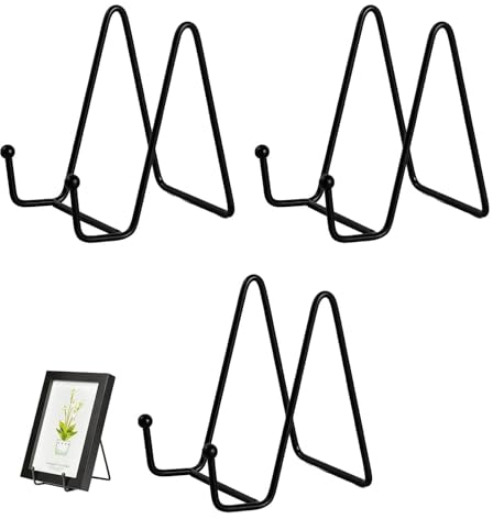 Wodehahagou 3 Pcs Plate Holder Ease Plate Stand for Display Pictures & Photo Frame Stand Tabletop Easels