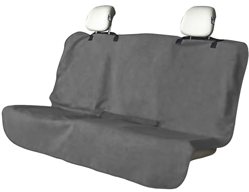 DECKALY Waterproof Backseat Cover for Car Trucks Van SUV Jeep, Rear Bench Towel Seat Covers, Car Seat Protector for Gym Swimming, Universal Fits for Truck Van and SUV (Bench Grey)
