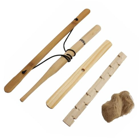 Gogogmee Portable Fire Drill Kit Natural Friction for Outdoor Camping Double Drill Fire Starter Tool for Survival Practice