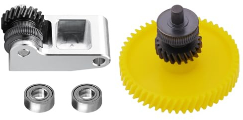 Upgrade der Extruder Getriebebaugruppe aus gehärtetem Stahl für Bambu Lab P1P, P1S, X1C, X1E, Schrägzahn Nano beschichteter Extruder Doppelzahnradsatz aus gehärtetem Stahl für X1/P1-Serie