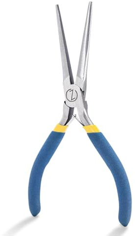 VISEMAN 6 Mini Needle Nose Pliers with Comfort Grip Handles, Long Nose Pliers for Handmade Craft, Straight