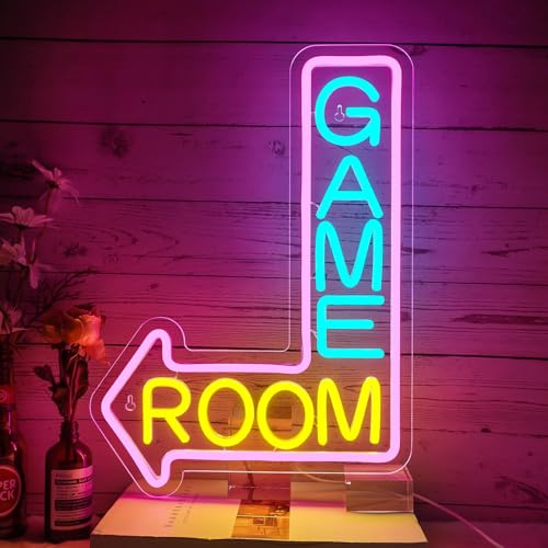 NOXET Game Room Neon skylt färgglada gaming neonskyltar gamer-neonskylt för spelrum dekoration gaming dekoration led neon ljus för pojkrum gamer-presenter för pojkar tonårsålder