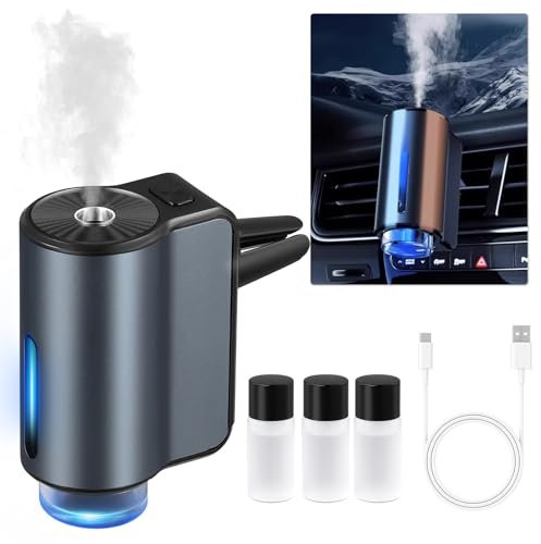 ambientador inteligente para coche con 3 perfumes, universal, recargable, 3 modos/color, encendido y apagado automático, ambientador eléctrico con tecnología de