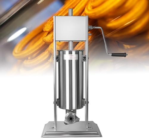 Commercial Churro Maker Machine, Latin Fruit Churro Jam Filling Machine with 4pcs Nozzles, Stainless Steel Manual Spanish Donut Maker Machine, for Restaurants,Cafeterias,Bakeries