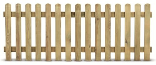 Recinzione Diritto Ermes 180x100 cm in Legno di Conifera Naturale Impregnato in Autoclave – Pannello da Giardino Premontato per Esterni- Spedizione Gratuita da 99€