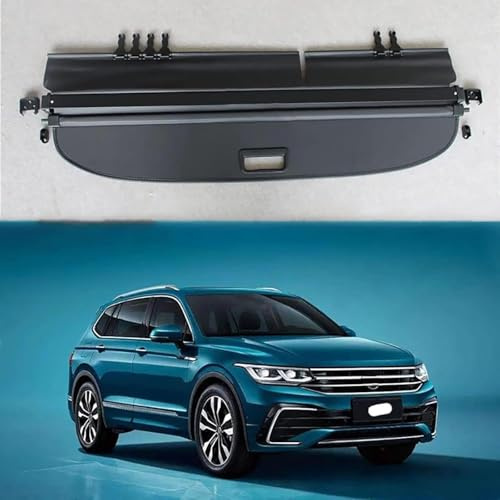 DHONDT Auto Laderaumabdeckung für VW Tiguan 2017-2022,Schutzhülle Versenkbarer Kofferraumdeckel Autozubehör