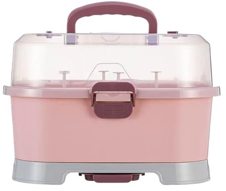 Flaschenhalter – Babyflaschen | Flaschenregal zum Trocknen von Flaschen | abnehmbarer, staubdichter tragbarer Trockenhalter | Kindergarten-Boxen zur Aufbewahrung von Milch